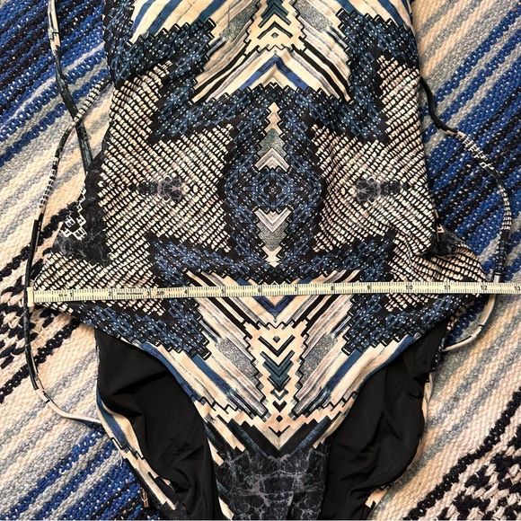 NEW Red Carter Women's Indigo Blues Lace Up One Piece Swimsuit - Picture 8 of 8